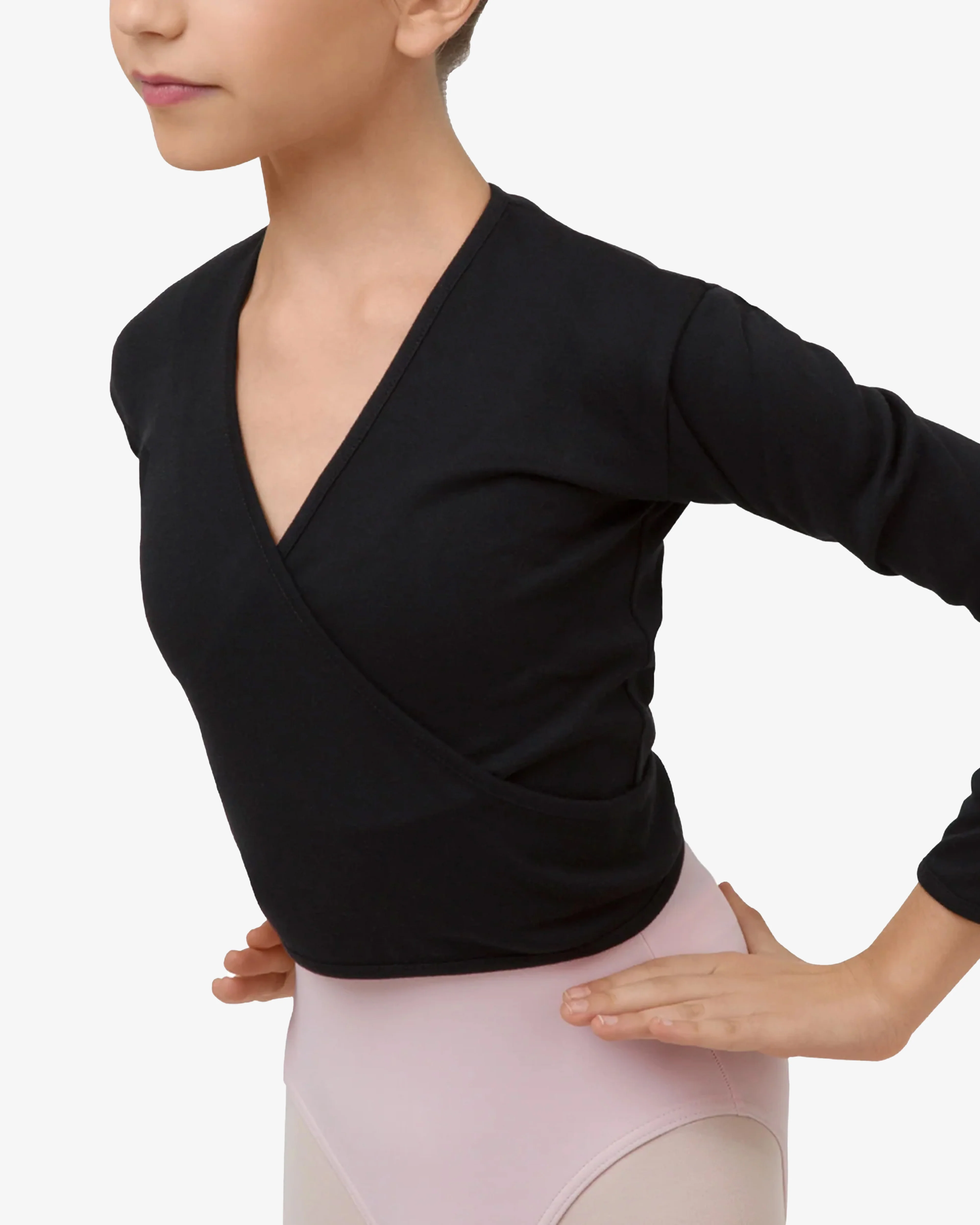 Top con scollo a sovrapposizione lavorato a maglia