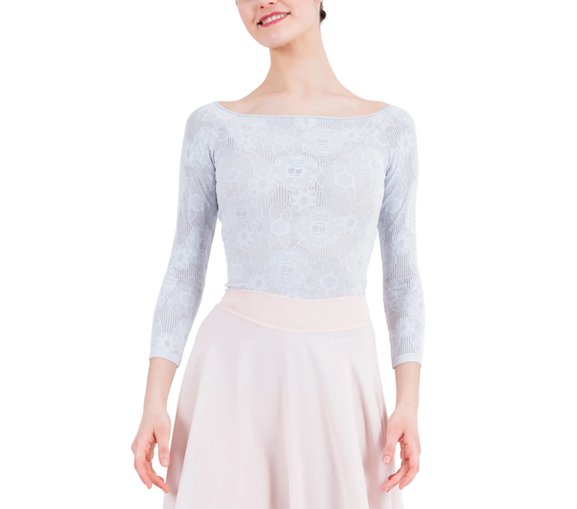 Top a maniche lunghe in pizzo