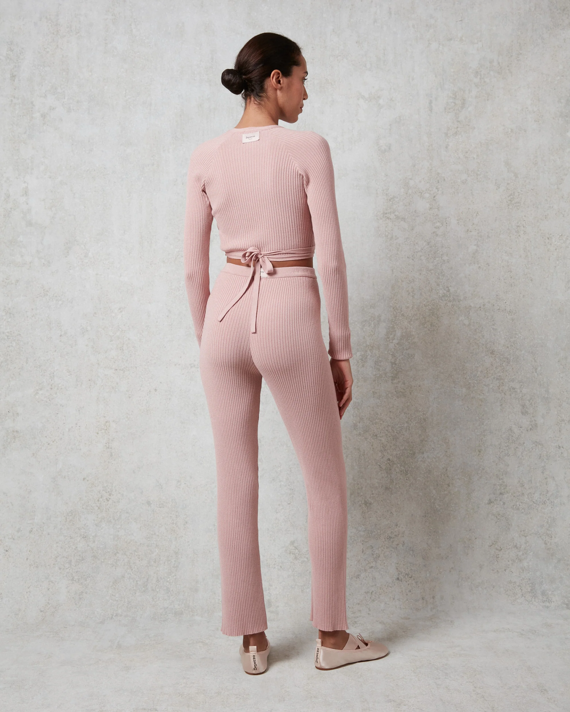 Pantaloni in maglia a costine