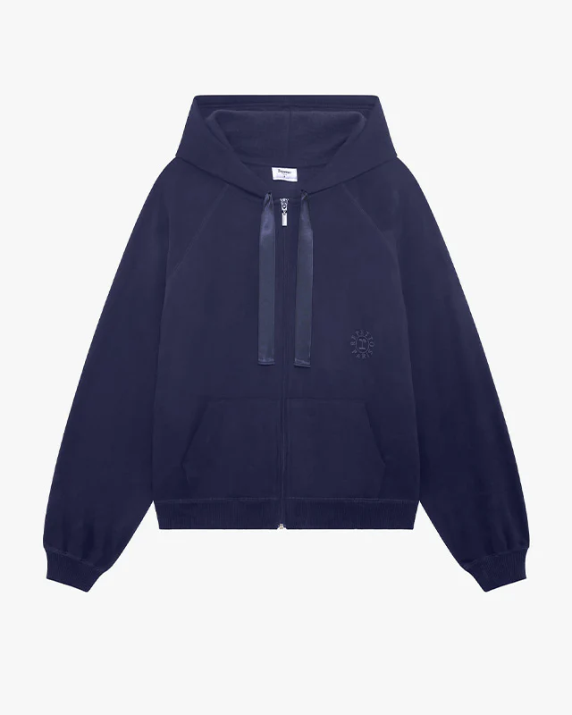 Giacca in satin con cerniera a zip