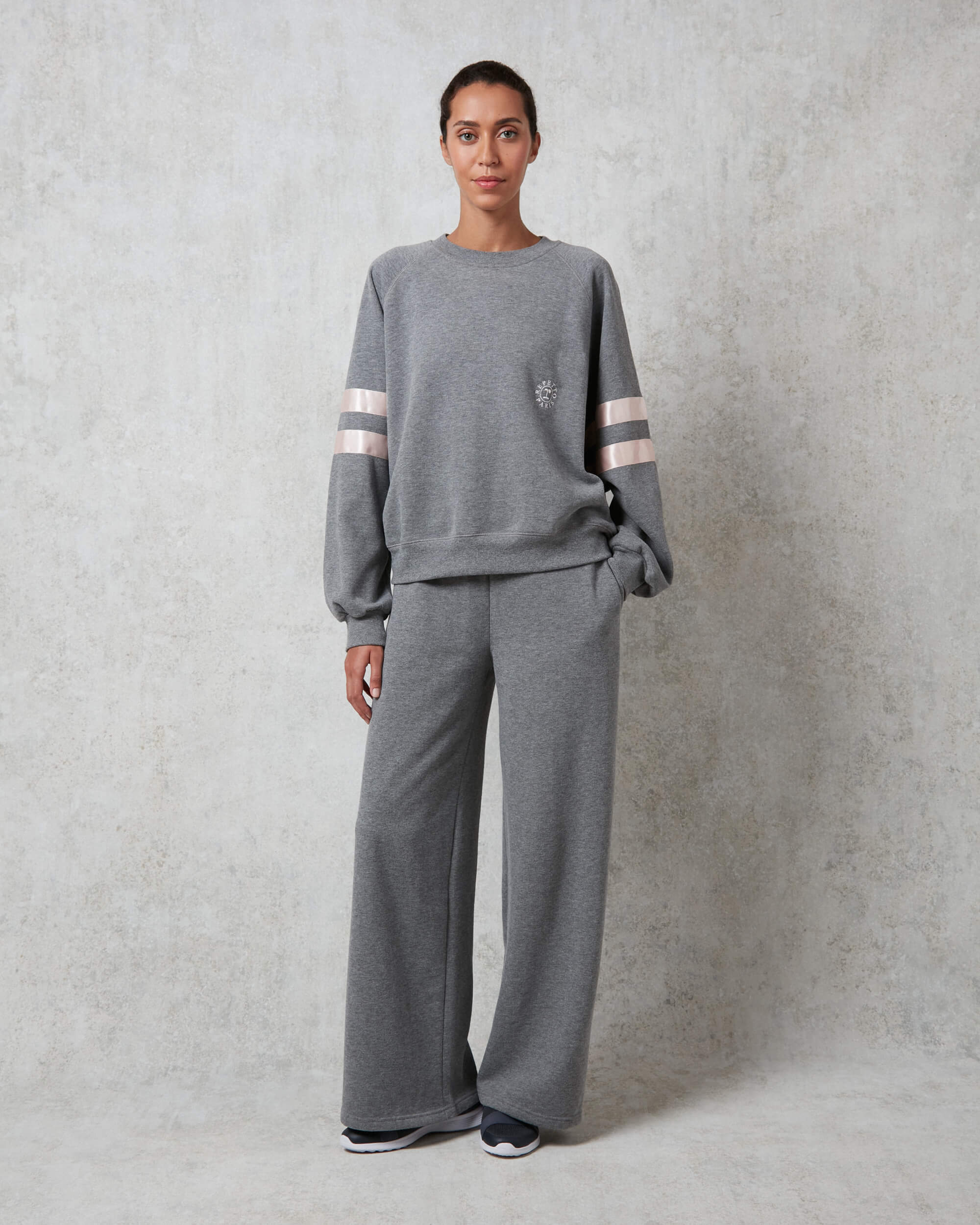 Signature satin Pantaloni larghi da jogging