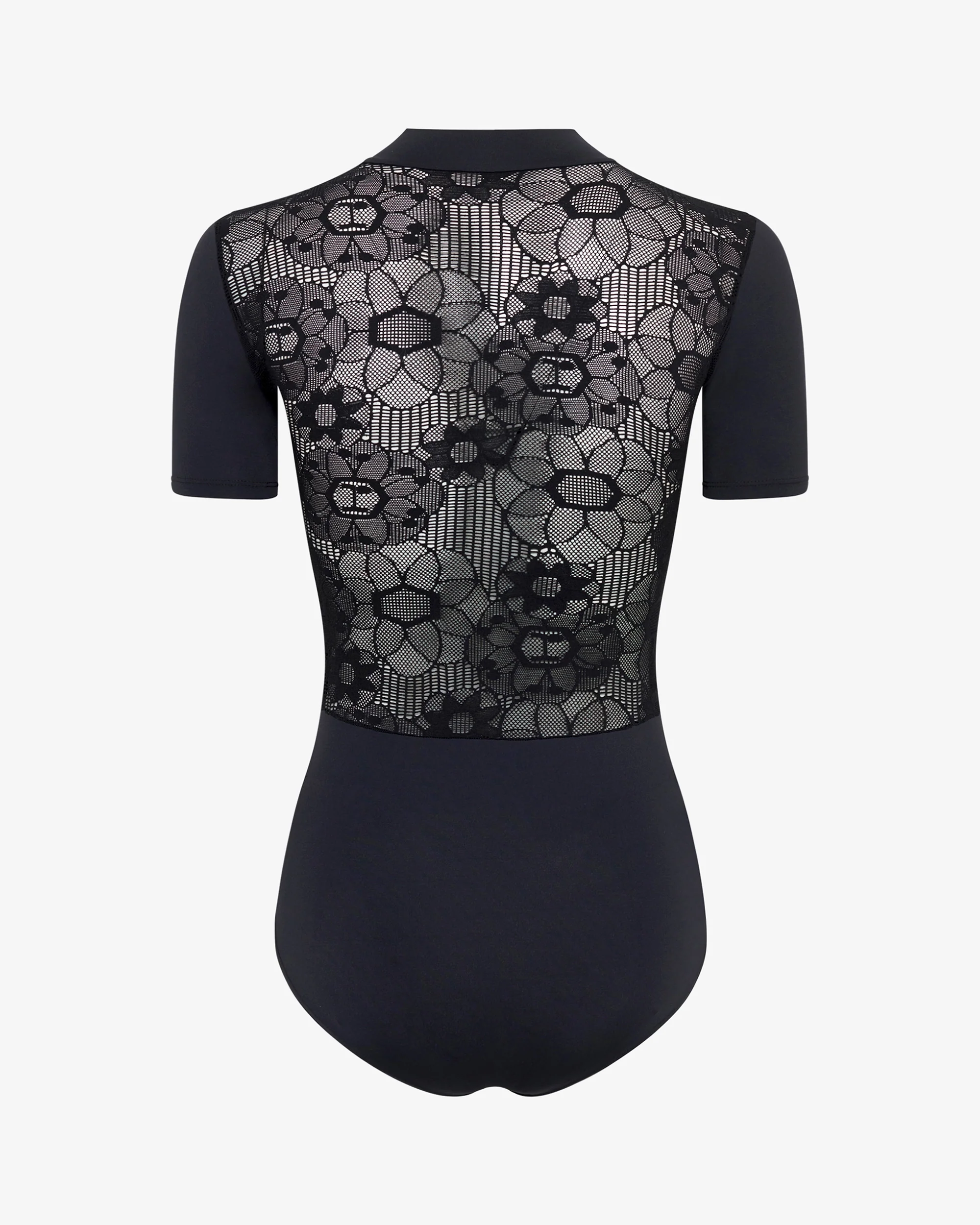 Leotard - colletto da ufficiale con merletto sul retro